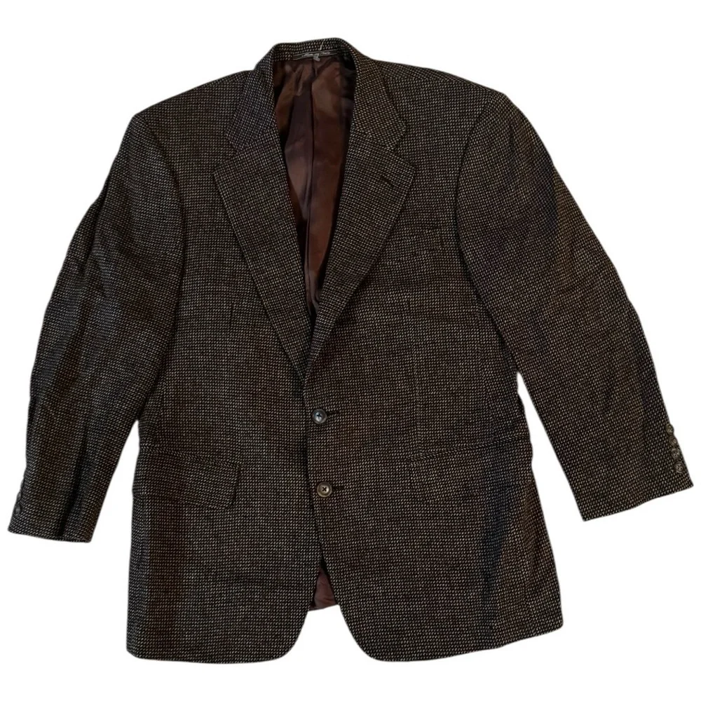 Neiman Marcus Ermenegildo‎ Zegna Dark Brown Tweed Blazer